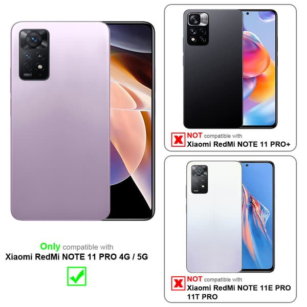 Xiaomi RedMi NOTE 11 PRO 4G / 5G Plånboksfodral Fodral Skal Case med magnetisk stängning, ståfunktion och kortplats