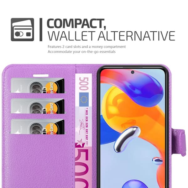 Xiaomi RedMi NOTE 11 PRO 4G / 5G Suojakotelo Lompakkokotelo Matkapuhelinkotelo Suojakuori jossa magneettisuljenta, jalusta-toiminto ja korttitasku