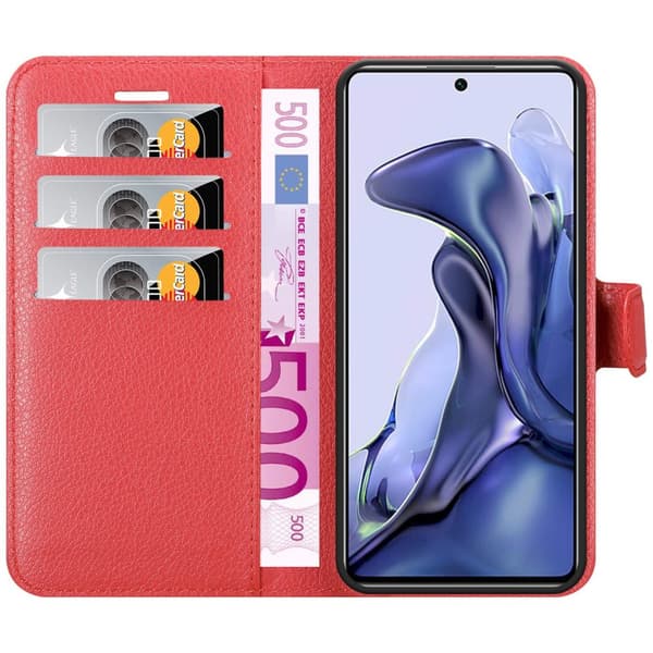 Deksel til Xiaomi 11T / 11T PRO Lommebokdeksel med magnetisk lukking, stativfunksjon og kortlomme