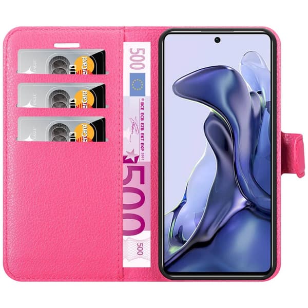 Deksel til Xiaomi 11T / 11T PRO Lommebokdeksel med magnetisk lukking, stativfunksjon og kortlomme