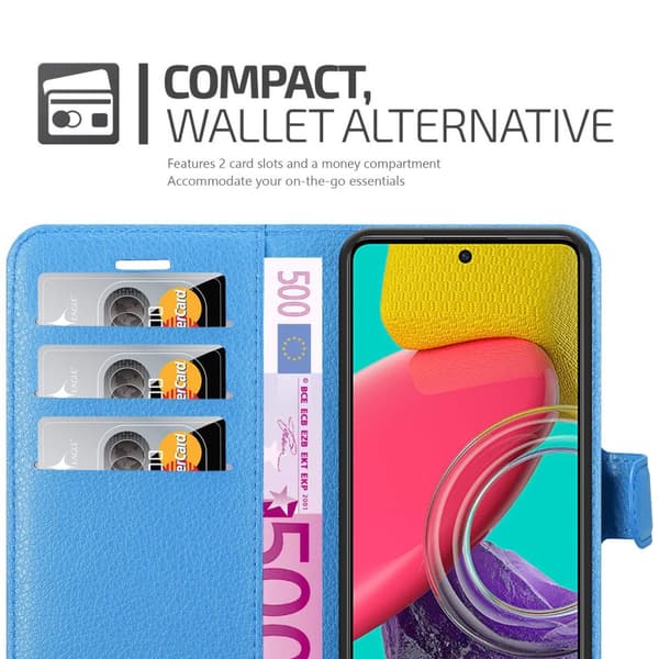 Samsung Galaxy M53 5G Plånboksfodral Fodral Skal Case med magnetisk stängning, ståfunktion och kortplats