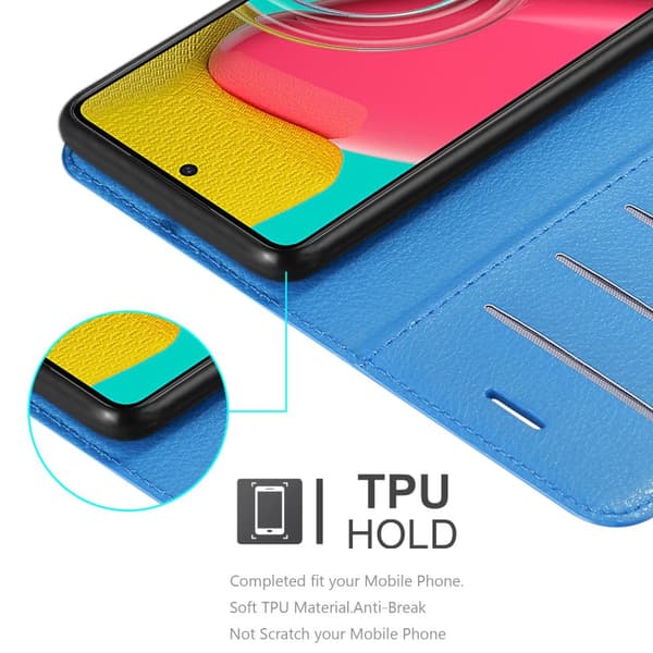 Samsung Galaxy M53 5G Plånboksfodral Fodral Skal Case med magnetisk stängning, ståfunktion och kortplats