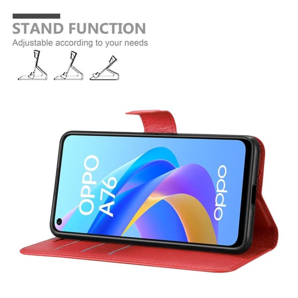 Oppo A36 / A76 / A96 4G / K10 4G / Realme 9i Plånboksfodral Fodral Skal Case med magnetisk stängning, ståfunktion och kortplats