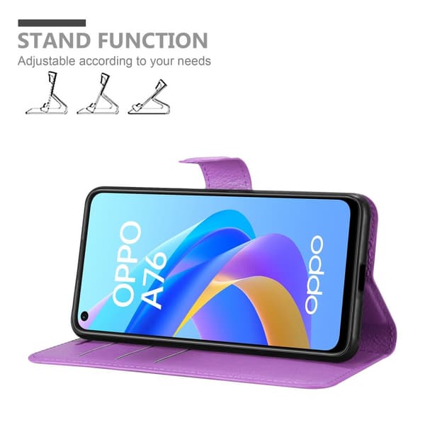 Oppo A36 / A76 / A96 4G / K10 4G / Realme 9i Plånboksfodral Fodral Skal Case med magnetisk stängning, ståfunktion och kortplats