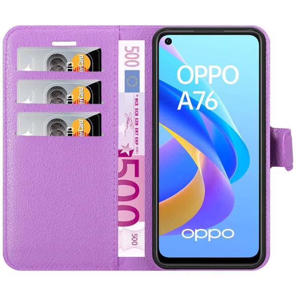 Oppo A36 / A76 / A96 4G / K10 4G / Realme 9i Plånboksfodral Fodral Skal Case med magnetisk stängning, ståfunktion och kortplats