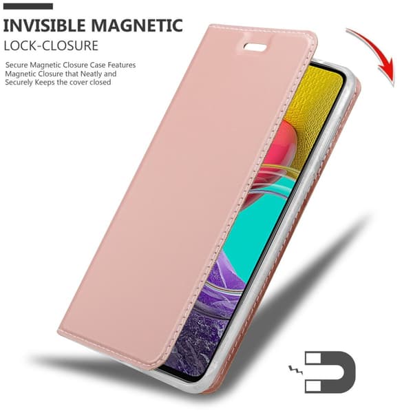 Deksel til Samsung Galaxy M53 5G Lommebokdeksel med magnetisk lukking, stativfunksjon og kortlomme