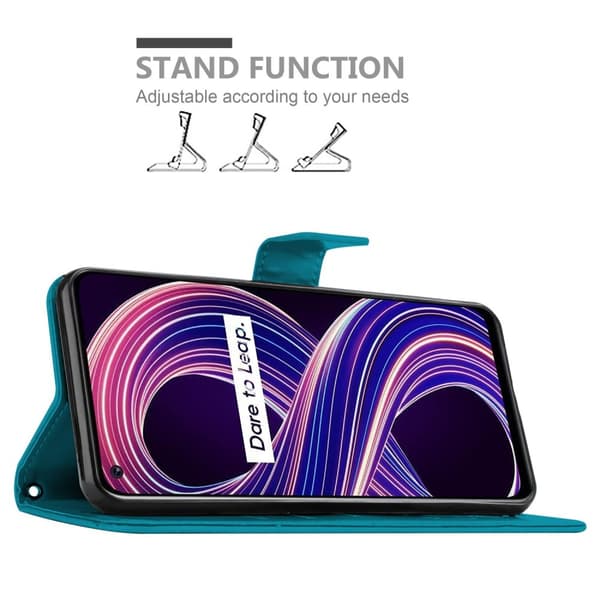 Realme 8 5G / V13 / Q3 / Q3i / Narzo 30 5G Pungetui Cover Blomster ()