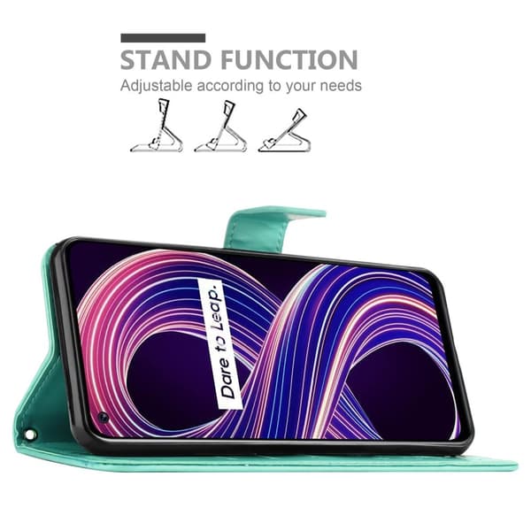 Realme 8 5G / V13 / Q3 / Q3i / Narzo 30 5G Pungetui Cover Blomster ()