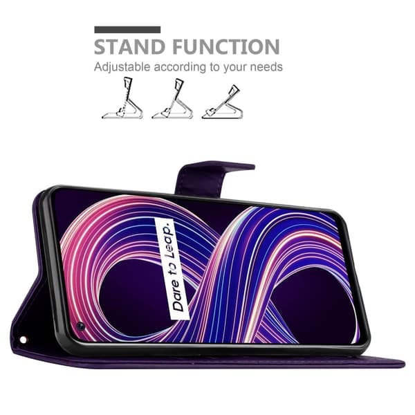 Realme 8 5G / V13 / Q3 / Q3i / Narzo 30 5G Pungetui Cover Blomster ()