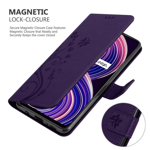 Realme 8 5G / V13 / Q3 / Q3i / Narzo 30 5G Pungetui Cover Blomster ()