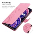 Miniatyrbilde 5 av 8: Deksel til Realme 8 5G / V13 / Q3 / Q3i / Narzo 30 5G Lommebokdeksel i blomster design med magnetisk lukking, stativfunksjon og kortplasser