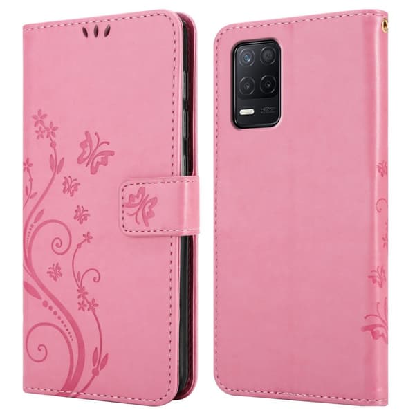 Realme 8 5G / V13 / Q3 / Q3i / Narzo 30 5G Pungetui Cover Blomster ()