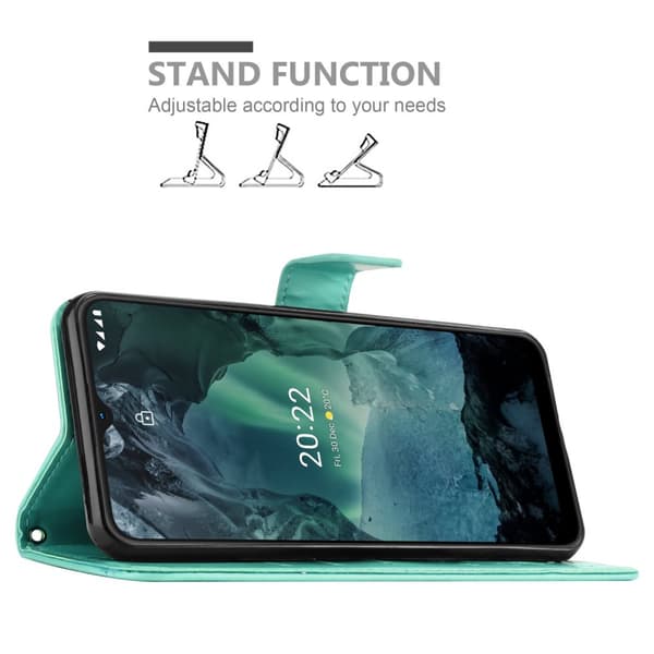Nokia G11 / G21 Skal Fodral i blomdesign Mobilskydd Case Cover med magnetisk stängning, ståfunktion och kortplatser