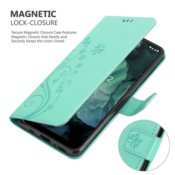 Nokia G11 / G21 Skal Fodral i blomdesign Mobilskydd Case Cover med magnetisk stängning, ståfunktion och kortplatser