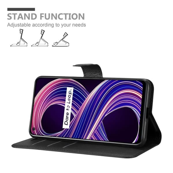 Realme 8 5G / V13 / Q3 / Q3i / Narzo 30 5G Plånboksfodral Fodral Skal Case med magnetisk stängning, ståfunktion och kortplats