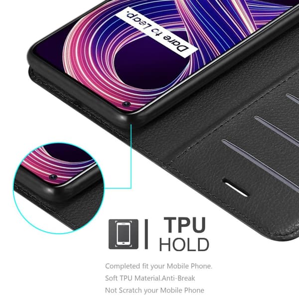 Realme 8 5G / V13 / Q3 / Q3i / Narzo 30 5G Plånboksfodral Fodral Skal Case med magnetisk stängning, ståfunktion och kortplats