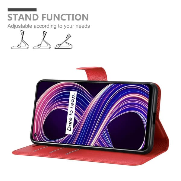 Realme 8 5G / V13 / Q3 / Q3i / Narzo 30 5G Plånboksfodral Fodral Skal Case med magnetisk stängning, ståfunktion och kortplats