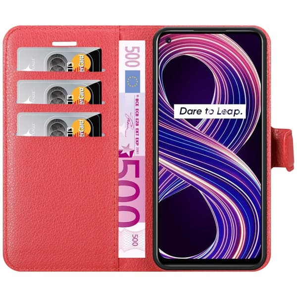 Realme 8 5G / V13 / Q3 / Q3i / Narzo 30 5G Plånboksfodral Fodral Skal Case med magnetisk stängning, ståfunktion och kortplats