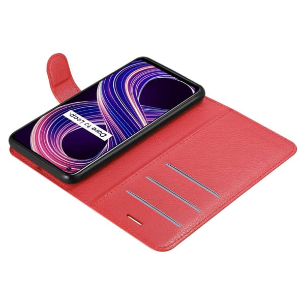 Realme 8 5G / V13 / Q3 / Q3i / Narzo 30 5G Plånboksfodral Fodral Skal Case med magnetisk stängning, ståfunktion och kortplats
