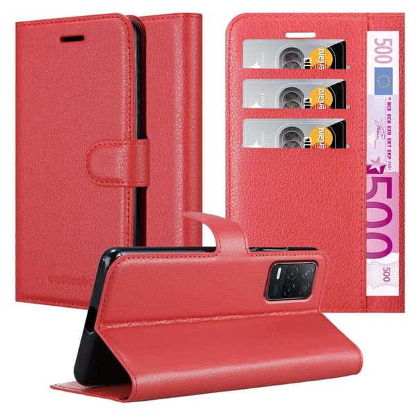 Realme 8 5G / V13 / Q3 / Q3i / Narzo 30 5G Plånboksfodral Fodral Skal Case med magnetisk stängning, ståfunktion och kortplats