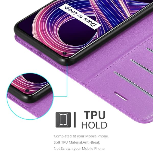 Realme 8 5G / V13 / Q3 / Q3i / Narzo 30 5G Plånboksfodral Fodral Skal Case med magnetisk stängning, ståfunktion och kortplats