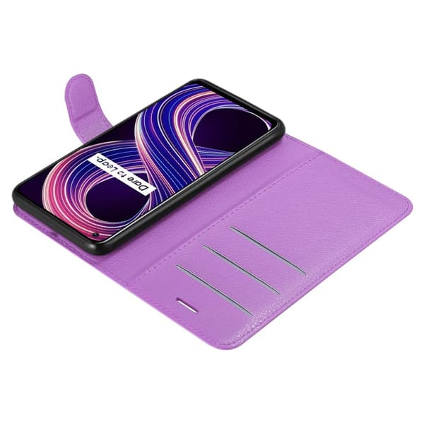 Realme 8 5G / V13 / Q3 / Q3i / Narzo 30 5G Plånboksfodral Fodral Skal Case med magnetisk stängning, ståfunktion och kortplats