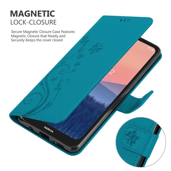 Nokia C21 Pungetui Cover Blomster ()