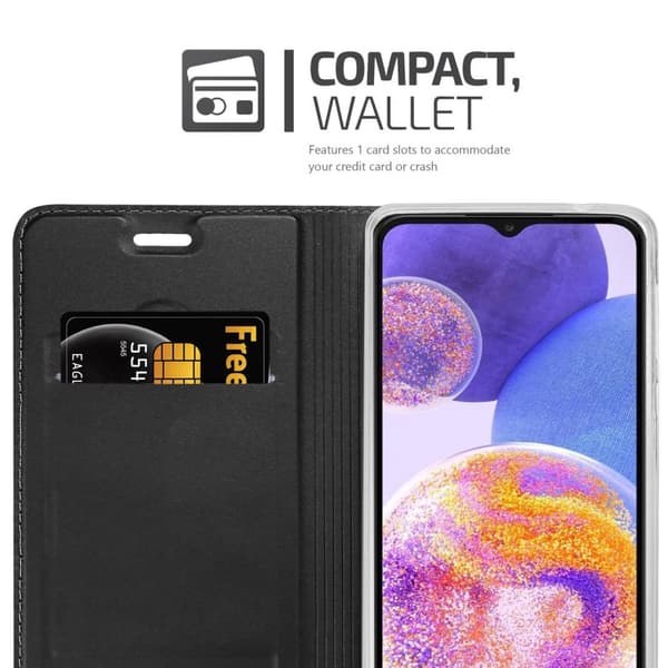 Samsung Galaxy A23 4G / 5G Suojakotelo Suojakuori Lompakkokotelo Matkapuhelinkotelo jossa magneettisuljenta, jalusta-toiminto ja korttitasku