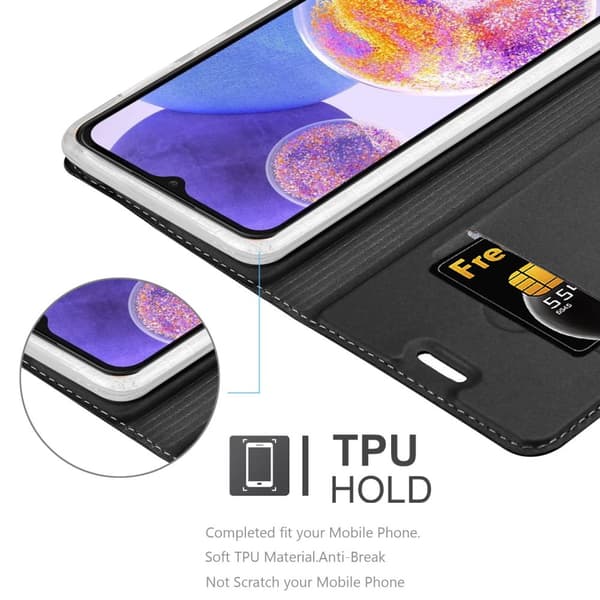 Samsung Galaxy A23 4G / 5G Suojakotelo Suojakuori Lompakkokotelo Matkapuhelinkotelo jossa magneettisuljenta, jalusta-toiminto ja korttitasku