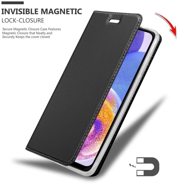 Samsung Galaxy A23 4G / 5G Suojakotelo Suojakuori Lompakkokotelo Matkapuhelinkotelo jossa magneettisuljenta, jalusta-toiminto ja korttitasku