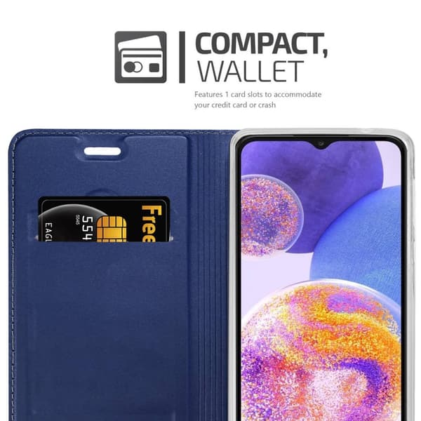 Samsung Galaxy A23 4G / 5G Suojakotelo Suojakuori Lompakkokotelo Matkapuhelinkotelo jossa magneettisuljenta, jalusta-toiminto ja korttitasku