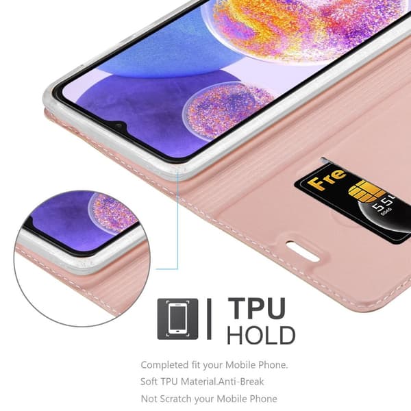 Samsung Galaxy A23 4G / 5G Suojakotelo Suojakuori Lompakkokotelo Matkapuhelinkotelo jossa magneettisuljenta, jalusta-toiminto ja korttitasku