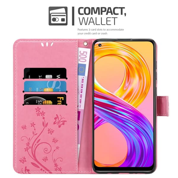 Realme 8 4G / 8 PRO Pungetui Cover Blomster ()