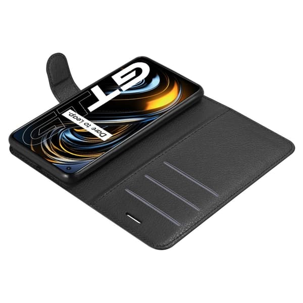 Realme GT / GT Neo 2T / Q3 PRO Suojakotelo Lompakkokotelo Matkapuhelinkotelo Suojakuori jossa magneettisuljenta, jalusta-toiminto ja korttitasku
