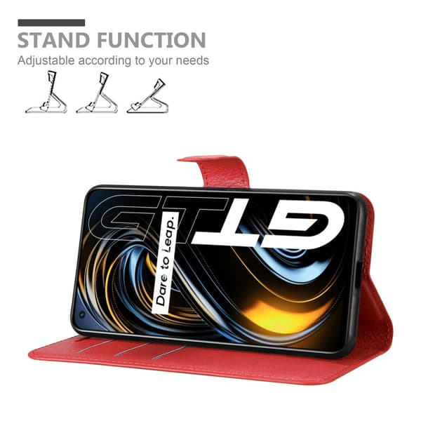 Realme GT / GT Neo 2T / Q3 PRO Plånboksfodral Fodral Skal Case med magnetisk stängning, ståfunktion och kortplats