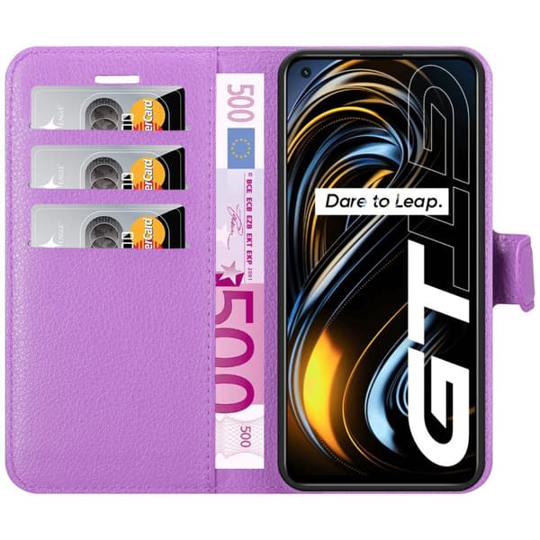 Realme GT / GT Neo 2T / Q3 PRO Suojakotelo Lompakkokotelo Matkapuhelinkotelo Suojakuori jossa magneettisuljenta, jalusta-toiminto ja korttitasku