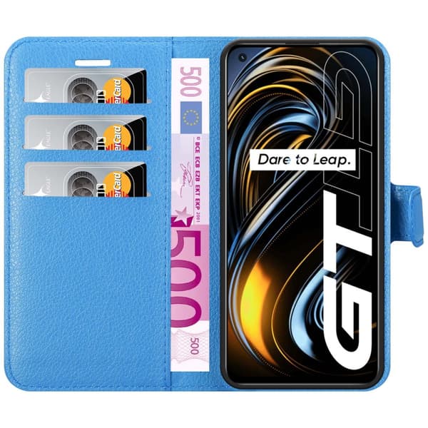 Realme GT / GT Neo 2T / Q3 PRO Suojakotelo Lompakkokotelo Matkapuhelinkotelo Suojakuori jossa magneettisuljenta, jalusta-toiminto ja korttitasku