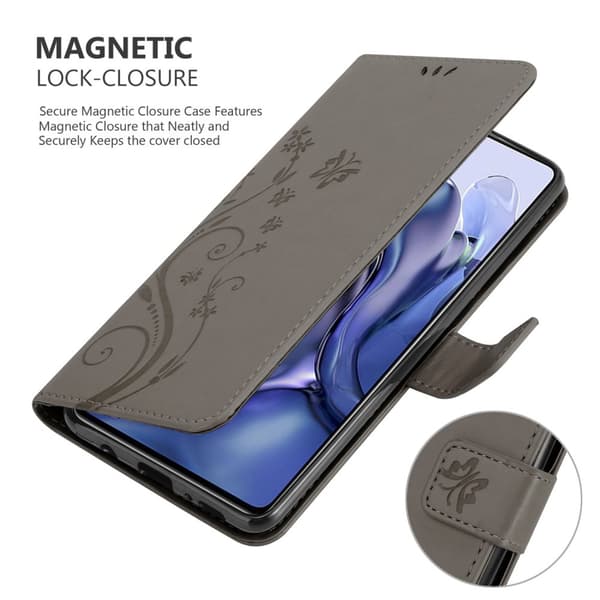Xiaomi 11T / 11T PRO Suojakotelo Suojakuori Lompakkokotelo Matkapuhelinkotelo Kukat jossa on magneettisuljenta, jalusta-toiminto ja korttipaikat