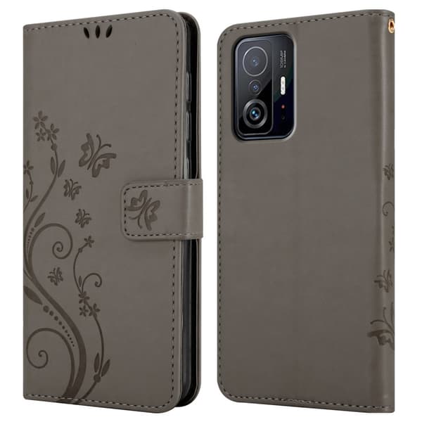 Xiaomi 11T / 11T PRO Skal Fodral i blomdesign Mobilskydd Case Cover med magnetisk stängning, ståfunktion och kortplatser