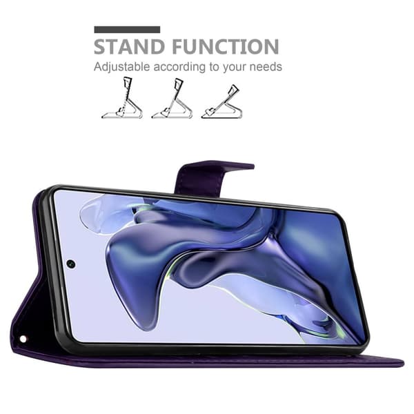 Xiaomi 11T / 11T PRO Suojakotelo Suojakuori Lompakkokotelo Matkapuhelinkotelo Kukat jossa on magneettisuljenta, jalusta-toiminto ja korttipaikat