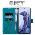 Pikkukuva 3 / 8: Xiaomi 11T / 11T PRO Suojakotelo Suojakuori Lompakkokotelo Matkapuhelinkotelo Kukat jossa on magneettisuljenta, jalusta-toiminto ja korttipaikat