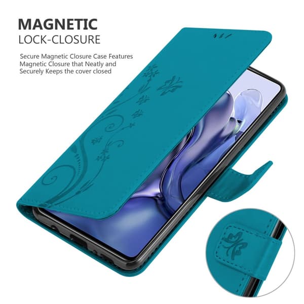 Xiaomi 11T / 11T PRO Suojakotelo Suojakuori Lompakkokotelo Matkapuhelinkotelo Kukat jossa on magneettisuljenta, jalusta-toiminto ja korttipaikat