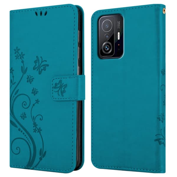 Xiaomi 11T / 11T PRO Suojakotelo Suojakuori Lompakkokotelo Matkapuhelinkotelo Kukat jossa on magneettisuljenta, jalusta-toiminto ja korttipaikat