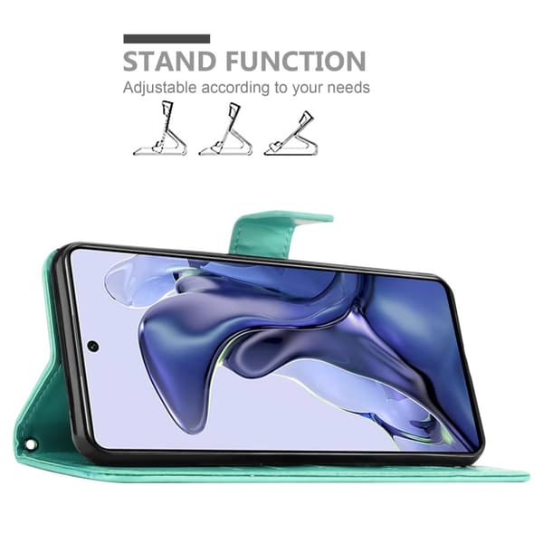 Xiaomi 11T / 11T PRO Suojakotelo Suojakuori Lompakkokotelo Matkapuhelinkotelo Kukat jossa on magneettisuljenta, jalusta-toiminto ja korttipaikat
