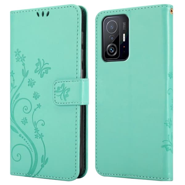 Xiaomi 11T / 11T PRO Suojakotelo Suojakuori Lompakkokotelo Matkapuhelinkotelo Kukat jossa on magneettisuljenta, jalusta-toiminto ja korttipaikat