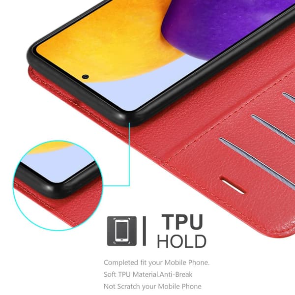 Deksel til Samsung Galaxy A73 5G Lommebokdeksel med magnetisk lukking, stativfunksjon og kortlomme