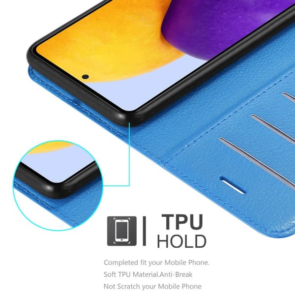 Deksel til Samsung Galaxy A73 5G Lommebokdeksel med magnetisk lukking, stativfunksjon og kortlomme