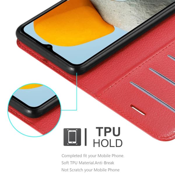 Samsung Galaxy M23 5G Suojakotelo Lompakkokotelo Matkapuhelinkotelo Suojakuori jossa magneettisuljenta, jalusta-toiminto ja korttitasku