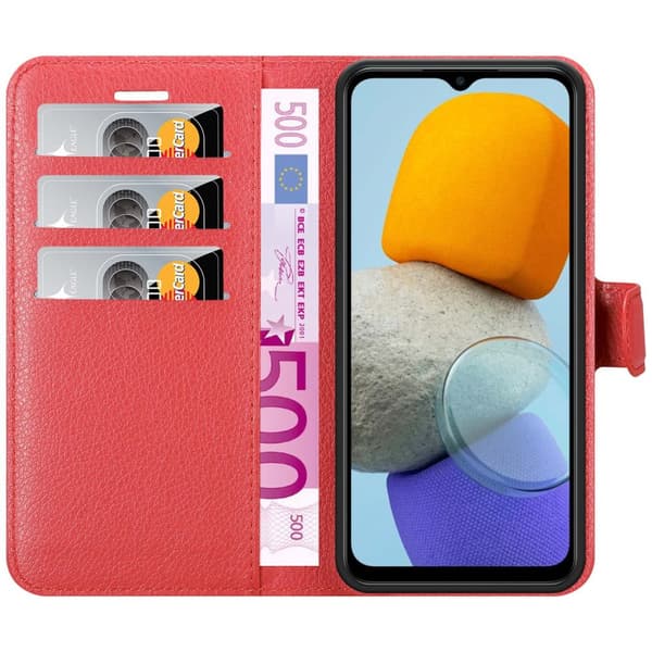 Samsung Galaxy M23 5G Suojakotelo Lompakkokotelo Matkapuhelinkotelo Suojakuori jossa magneettisuljenta, jalusta-toiminto ja korttitasku