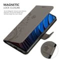 Miniatyrbilde 7 av 11: Deksel til Xiaomi POCO X3 GT Lommebokdeksel i blomster design med magnetisk lukking, stativfunksjon og kortplasser